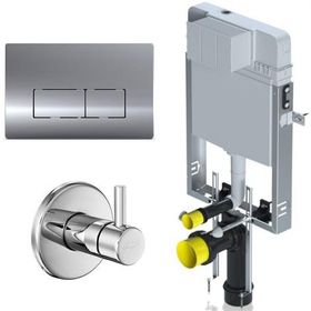 Serel Set 5 Smooth Metal Ayaklı Gömme Rezervuar Takımı