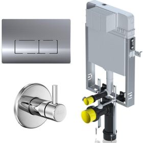 Serel Set 5 Smooth Metal Ayaklı Gömme Rezervuar Takımı