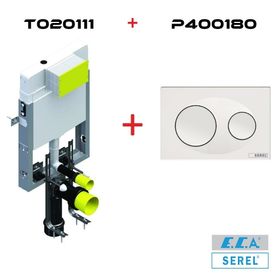 Serel Smooth T020111BK40 Metal Ayaklı Gömme Rezervuar Seti