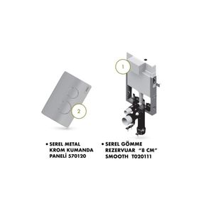 Serel Smooth T020111BK40 Metal Ayaklı Gömme Rezervuar Seti