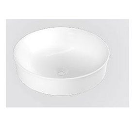 Serel Tezgah Üstü Çanaklı İnce Kenarlı Beyaz 46x46 cm Deliksiz Lavabo Bataryası