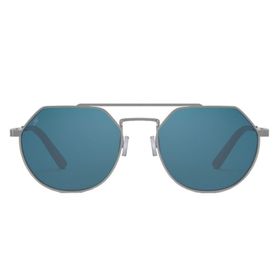 Serengeti Shelby SS533004 54 Unisex Gümüş Geometrik Çerçeve Güneş Gözlüğü