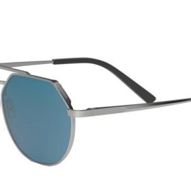 Serengeti Shelby SS533004 54 Unisex Gümüş Geometrik Çerçeve Güneş Gözlüğü