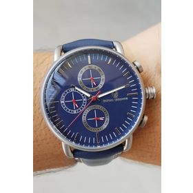 Sergio Tacchini Fonksiyonları Aktif Lacivert Deri Kayışlı Erkek Kol Saati
