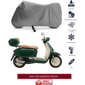 Sergül Salcano Sb 150 Çantalı Miflonlu Premium 4 Mevsim Koruma Gri Motosiklet Brandası