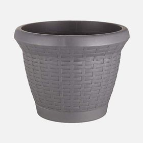 Serinova 25 cm Antrasit Hasır Saksı