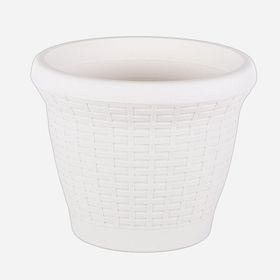 Serinova 25 cm Beyaz Hasır Saksı