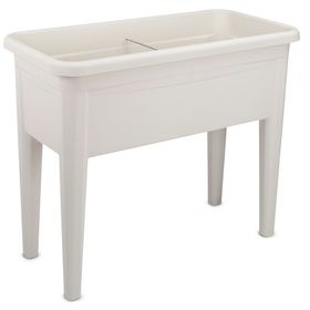 Serinova AB01 60 lt Beyaz Ayaklı Bahçe Saksısı
