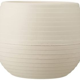 Serinova ES05 Elvan Tabaklı 13 cm 1,3 Litre Kirli Beyaz Kaktüs Sukulent Saksısı
