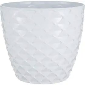 Serinova KAP4 Kapadokya Saksı Tabaklı 21,6 cm 5 Litre Beyaz Dekoratif Saksı
