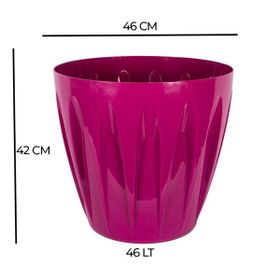 Serinova P007 Papatya Tabaklı 45 cm 46 lt Kırmızı Saksı