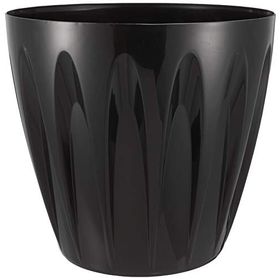Serinova P007 Papatya Tabaklı 45 cm 46 lt Siyah Saksı