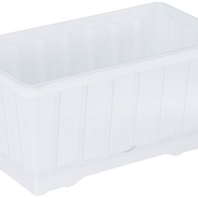 Serinova S231 30 cm 4.3 l Beyaz Klasik Balkon Tabaklı Saksı