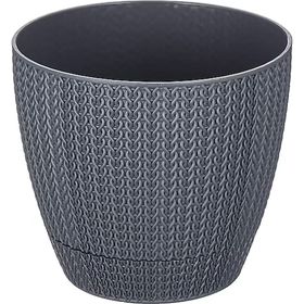 Serinova SML3 17.3 cm 2.5 L Tabaklı Antrasit Sümela Saksı