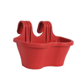 Serinova TOM4 Kırmızı Askılı 37 cm 6,5 lt Balkon Saksı