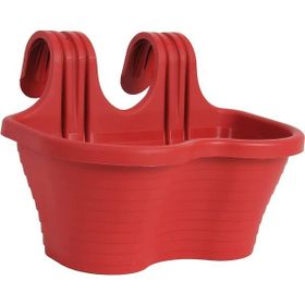 Serinova TOM4 Kırmızı Askılı 37 cm 6,5 lt Balkon Saksı