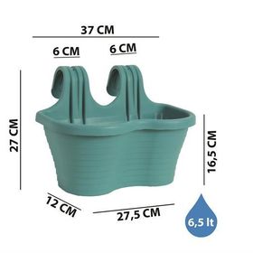 Serinova Tombik Askılı Çiftli 6.5 lt Saksı