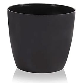 Serinova YK04 Siyah No:4 Drenaj Aparatı ile Birlikte 21.8 cm 7.4 Litre Yakut Saksı