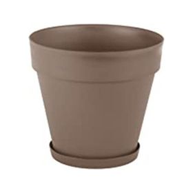 Serinova YS03 16 cm 3 lt Mocha Yalı Drenaj Aparatlı Tabaklı Dekoratif Saksı