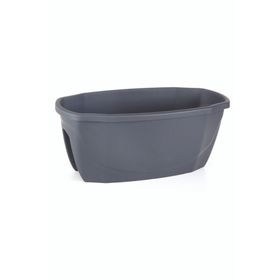 Serinova ZS02 Zümrüt Balkon Askı Aparatı ile Birlikte 58 cm 15.5 lt Antrasit Saksı