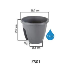 Serinova Zümrüt Küpeşte 7.5 lt Saksı