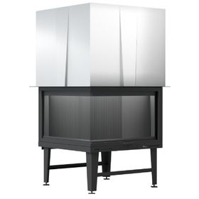 Serra Eşkenar İki Açık 90x90 cm Çelik Şömine Haznesi