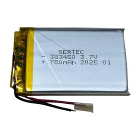 Sertec 383450 3.7V 750mAh Devreli Li-Polymer Pil