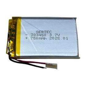Sertec 383450 3.7V 750mAh Devreli Li-Polymer Pil