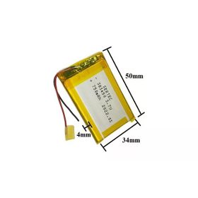 Sertec 383450 3.7V 750mAh Devreli Li-Polymer Pil