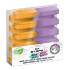 Serve 181201 Pastel Sarı Steps Ekle Kenetle Mor 2'li Silgi