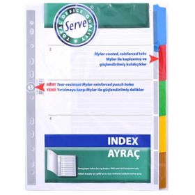 Serve 5520K (A4) 5 Renkli Klasik Ayraç