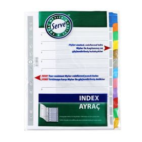 Serve A4 12 Renkli Karton Ayraç