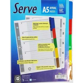 Serve A5 5 Renkli Ayraç