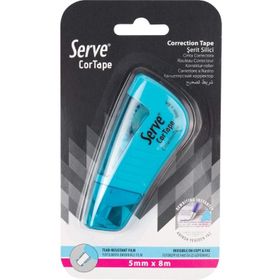 Serve Cortape 5 mm 8 m Fosforlu Mavi Şerit Silici