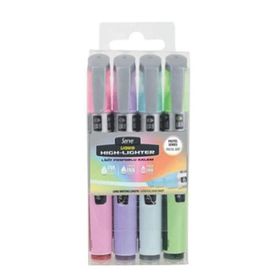 Serve Likit Karışık Pastel Renk 4'lü Fosforlu Kalem