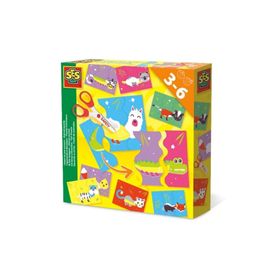 Ses Creative SC014647 Makas Kullanmayı Öğreniyorum Hayvanlar Yapboz