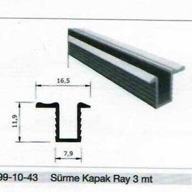 Sese 699-10-43 Alüminyum Sürgü 3 m Dolap Kapak Rayı