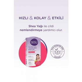 Sesu 20 Adet Hassas Ciltler Tüm Vücut Sir Ağda Bantları