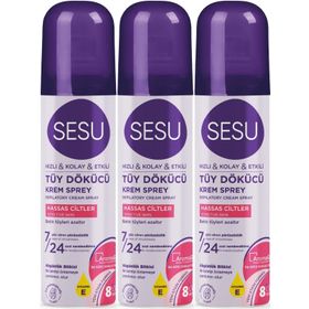 Sesu 3x150 ml Hassas Ciltler Tüy Dökücü Köpük