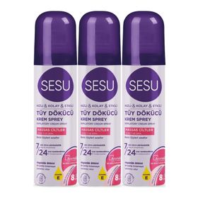 Sesu 3x150 ml Hassas Ciltler Tüy Dökücü Köpük