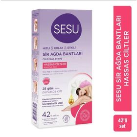 Sesu 42'li Shea Yağlı Hassas Cilt Sir Ağda Bandı Seti