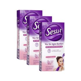 Sesu Hassas Ciltler 3x20'li Yüz Sir Ağda Bandı