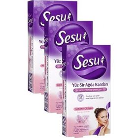 Sesu Hassas Ciltler 3x20'li Yüz Sir Ağda Bandı
