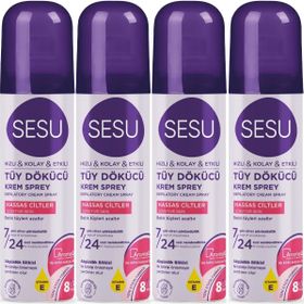 Sesu Hassas Ciltler 4x150 ml Tüy Dökücü Köpük Sprey