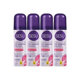 Sesu Hassas Ciltler 4x150 ml Tüy Dökücü Köpük Sprey