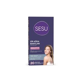 Sesu Hassas Ciltler 4x20'li Yüz Sir Ağda Bandı