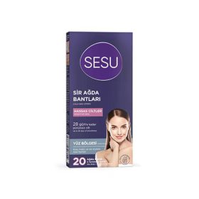 Sesu Hassas Ciltler 4x20'li Yüz Sir Ağda Bandı