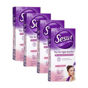 Sesu Hassas Ciltler 4x20'li Yüz Sir Ağda Bandı