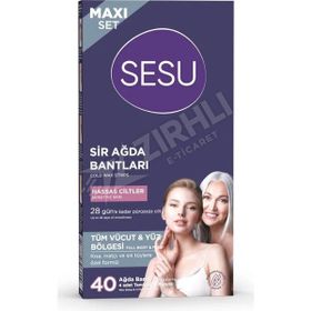 Sesu Hassas Ciltlere Özel Maxi 2x40'lı Ağda Bandı