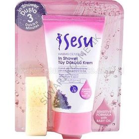 Sesu In Shower Hassas Ciltler İçin Tüy Dökücü Krem - 150 ml